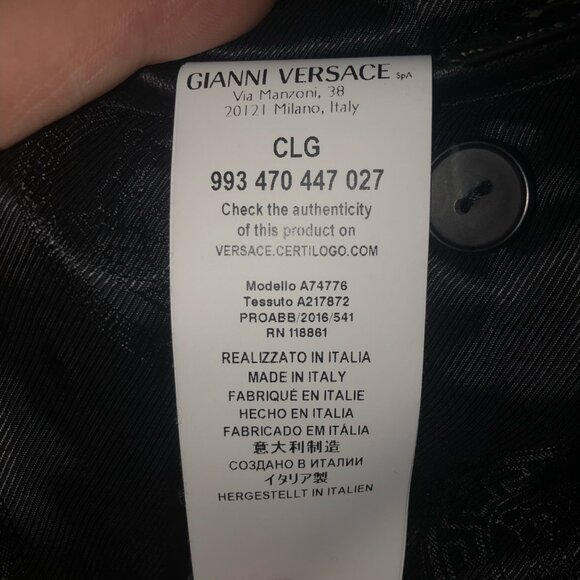 Mens size 46 Versace Leather/Wool jacket - Picture 4 of 4